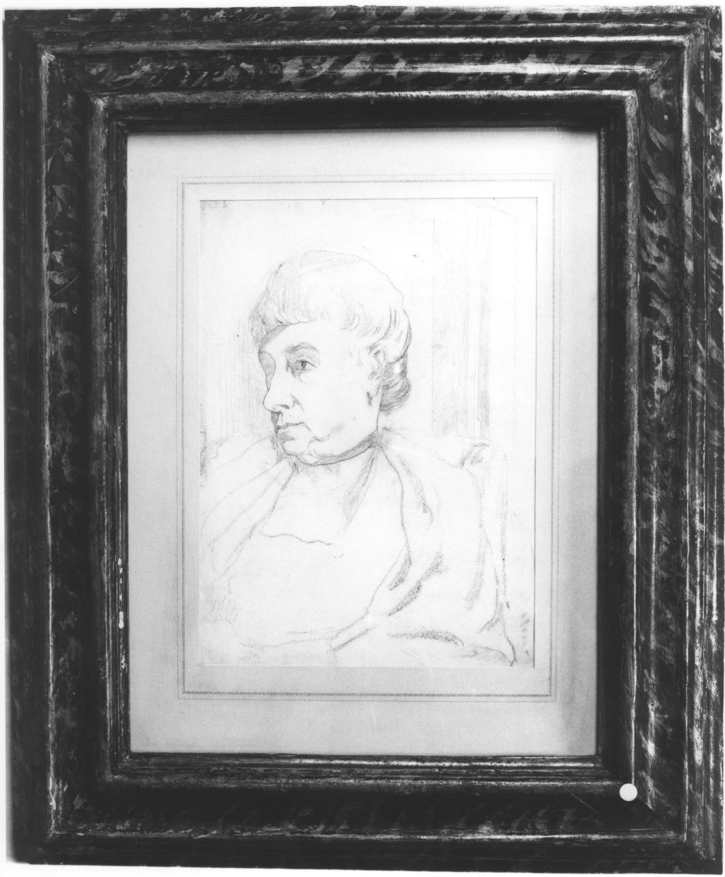 ritratto di donna (disegno) di De Chirico Giorgio (primo quarto sec. XX)