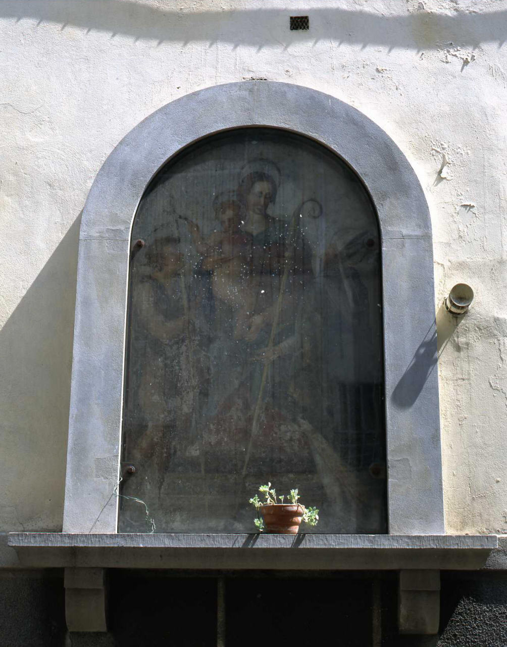 Madonna con Bambino con San Giacomo apostolo e Sant'Agostino (dipinto) - ambito fiorentino (prima metà sec. XVI)