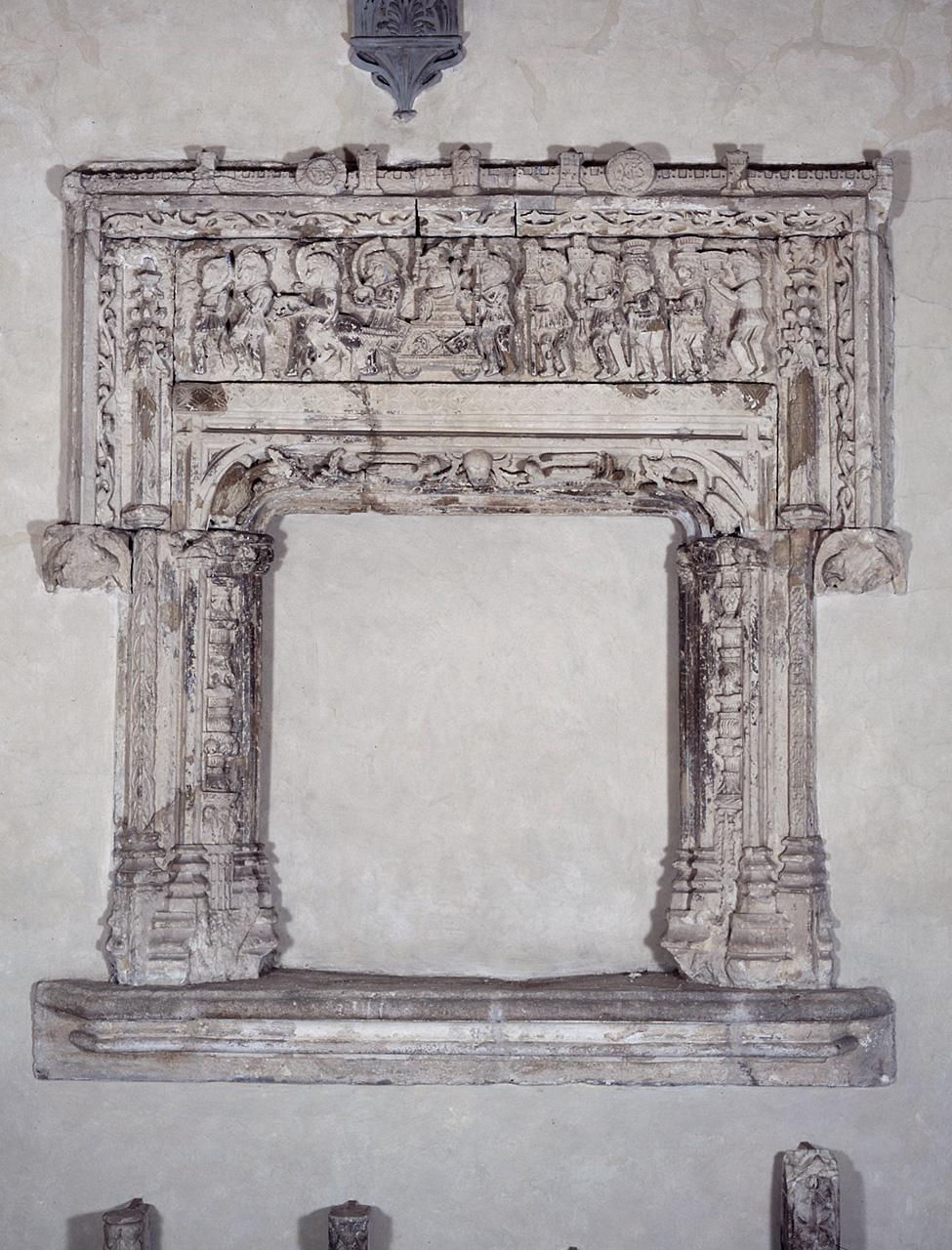 ingresso trionfale di Angelo Marongiu a Sassari (mostra di finestra) - bottega sarda (fine/inizio secc. XVI/ XVII)