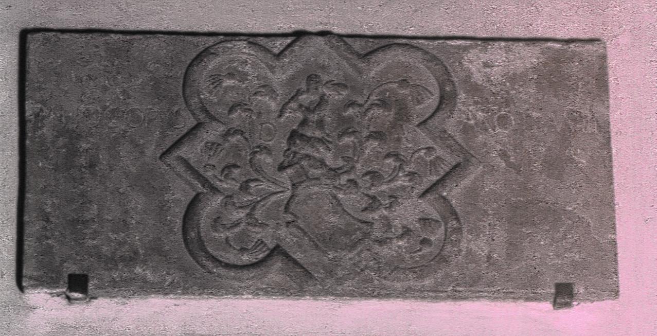 stemma gentilizio con cimiero (targa) - produzione toscana (prima metà sec. XV)