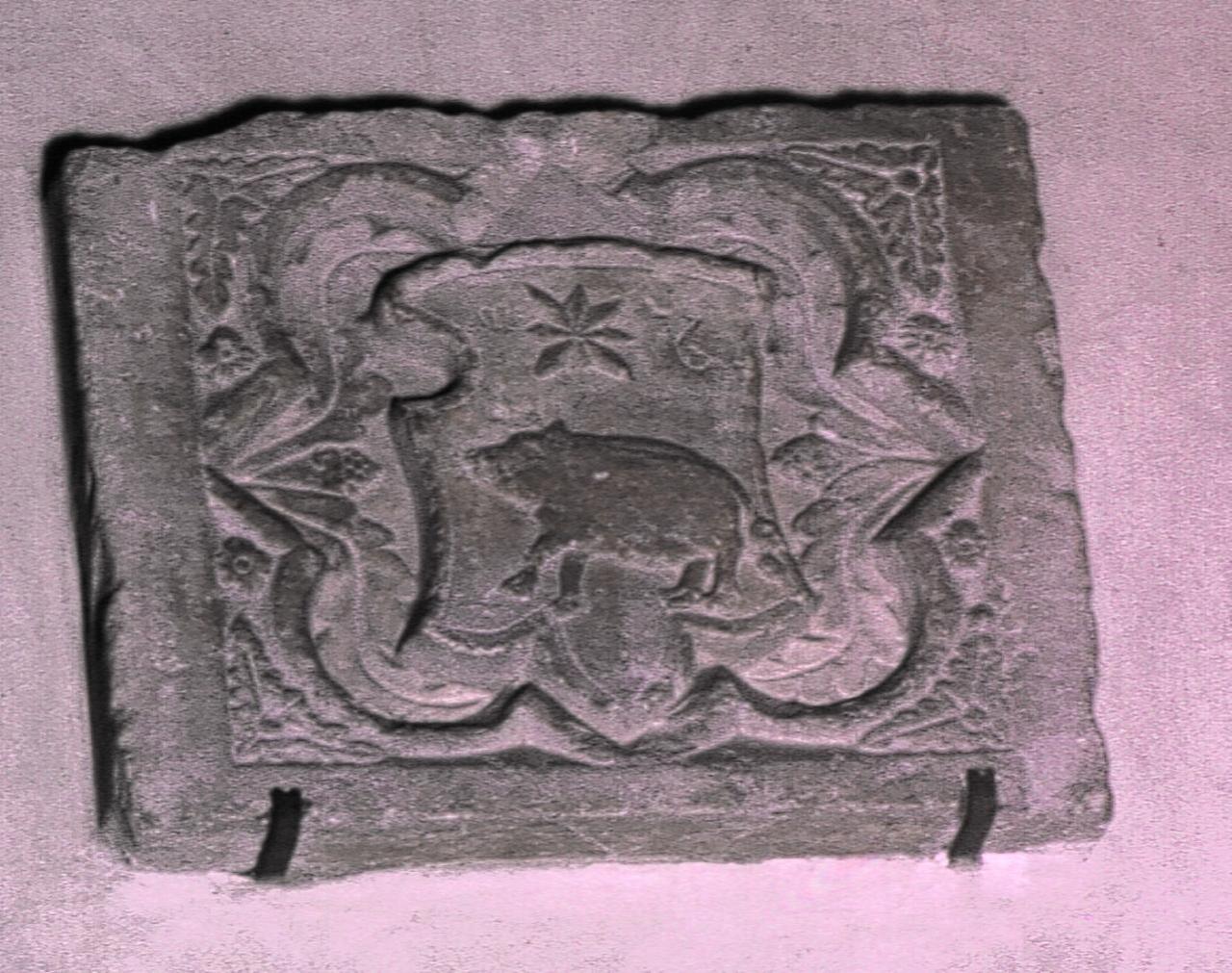 stemma gentilizio (formella) - produzione toscana (secc. XIV/ XV)