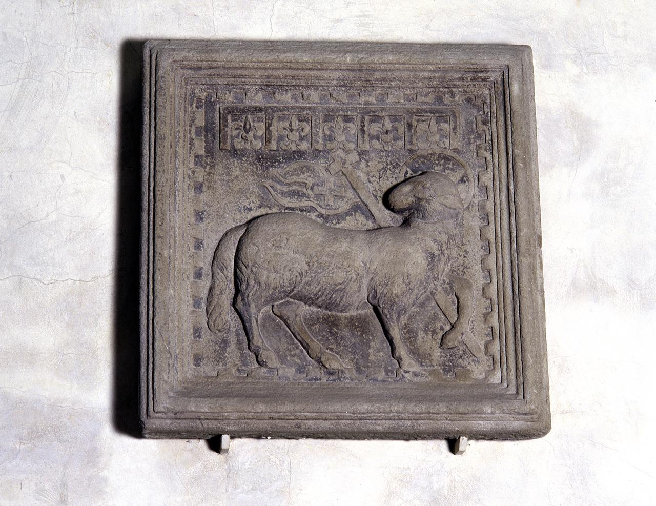 stemma dell'Arte della lana (formella) - produzione fiorentina (inizio sec. XV)