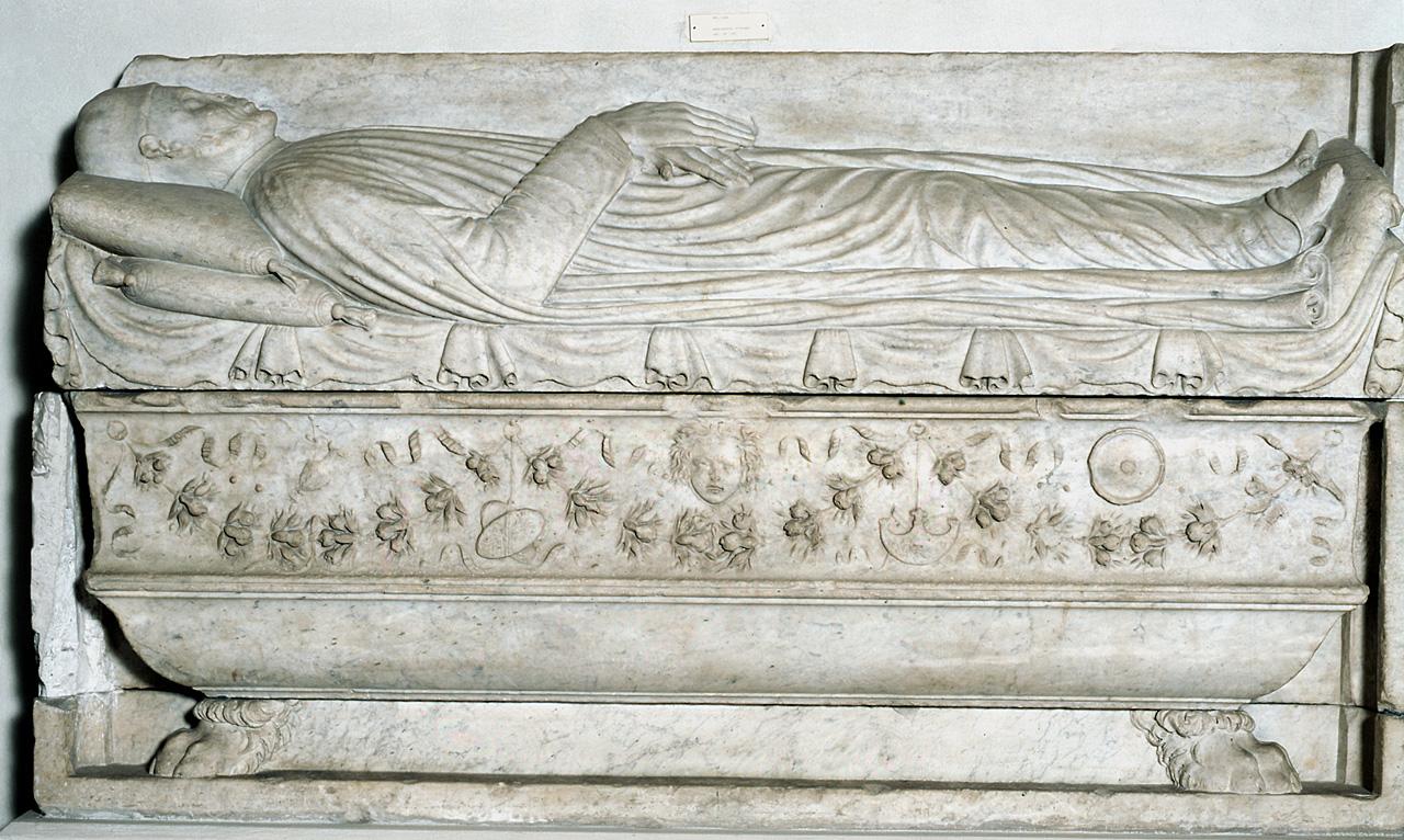 motivo decorativo (sarcofago) - bottega toscana (ultimo quarto sec. XV)