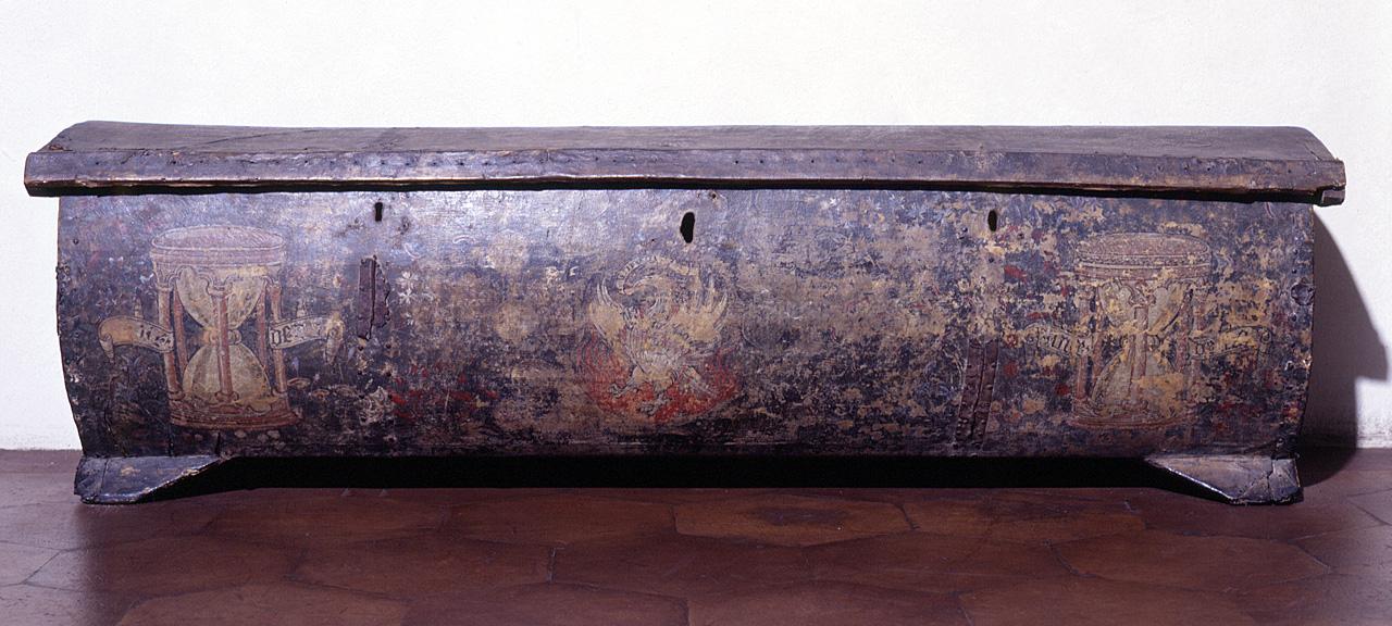 stemma gentilizio (cassone) - bottega toscana (sec. XV)
