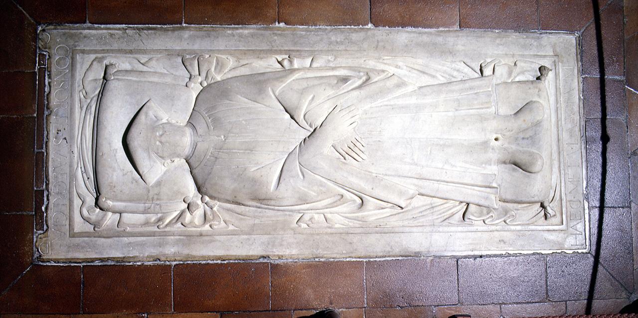 figura maschile distesa (lastra tombale) - produzione Italia settentrionale (?) (primo quarto sec. XVI)