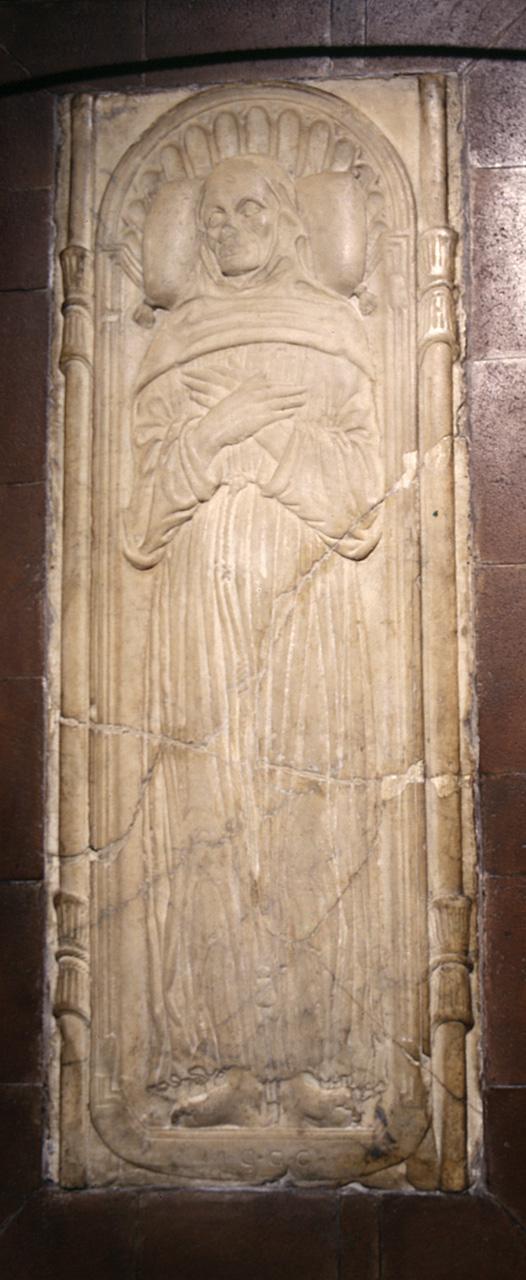 frate (lastra tombale) di Urbano da Cortona (attribuito) (terzo quarto sec. XV)