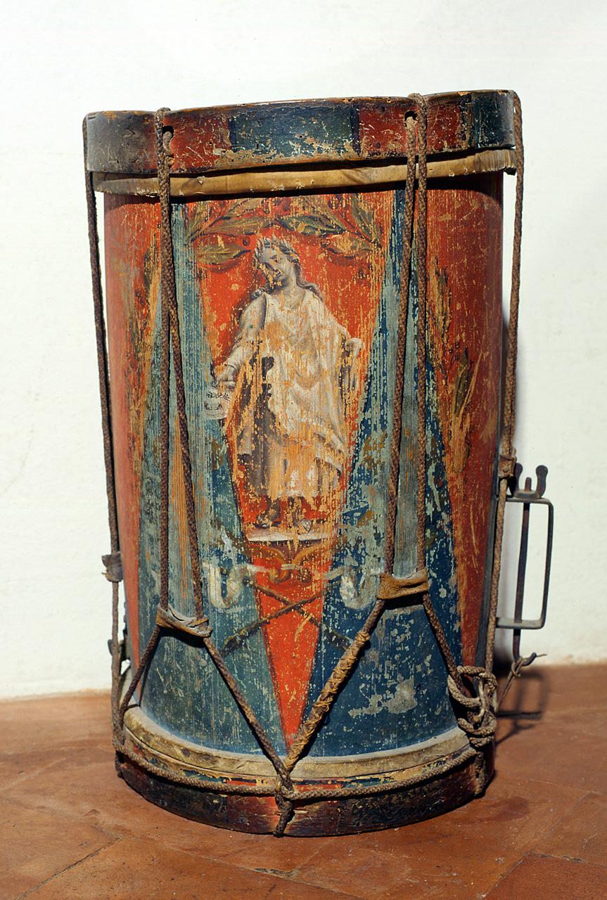 allegoria della Musica (tamburo) - bottega italiana (?) (sec. XVI)