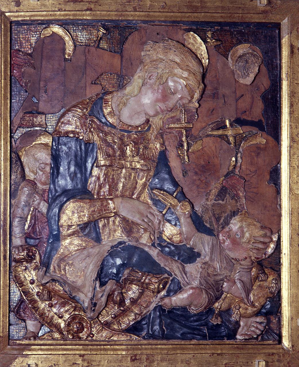 Madonna dei Cordai, Madonna con Bambino e angeli (rilievo) di Bardi Donato detto Donatello (bottega) (metà sec. XV)