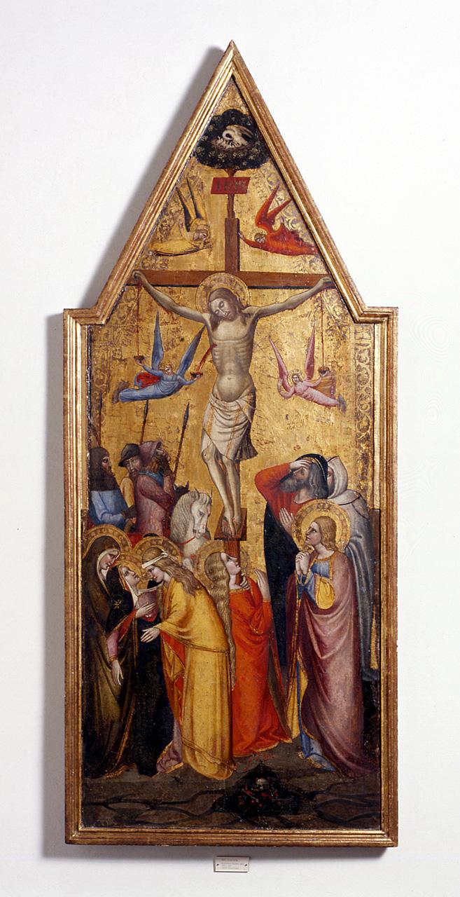 crocifissione di Cristo (dipinto) - bottega toscana (fine sec. XIV)