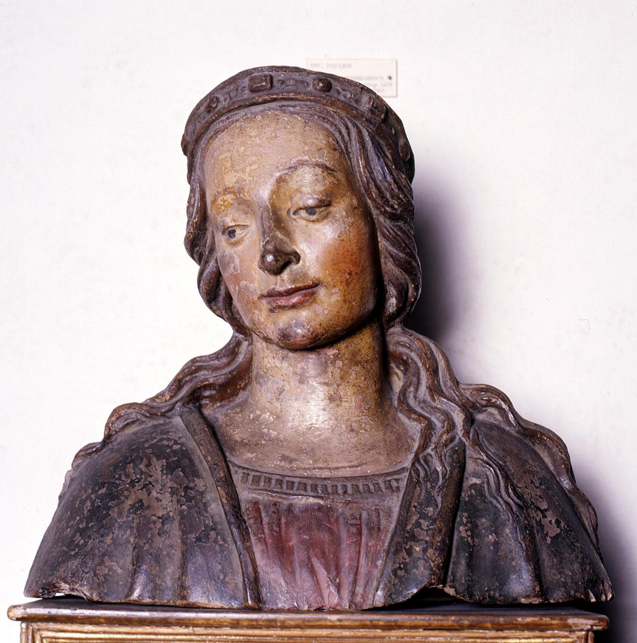 Santa Caterina d'Alessandria (busto) di Andrea di Francesco detto Andrea del Verrocchio (cerchia) (inizio sec. XVI)
