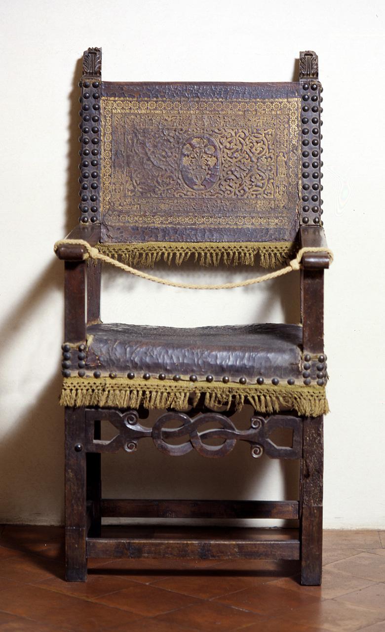 seggiolone - bottega italiana (fine/inizio secc. XVI/ XVII)