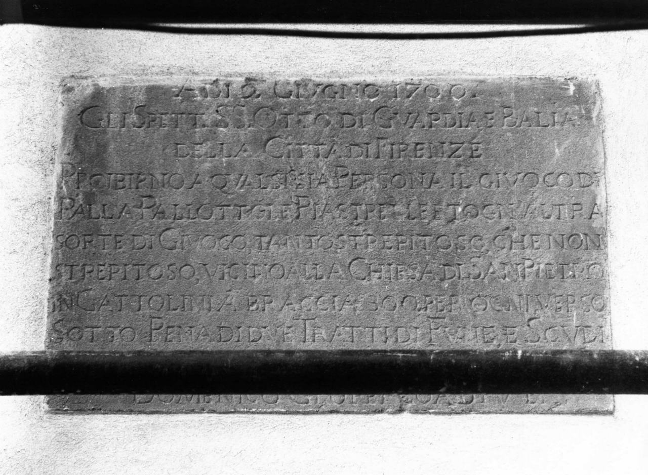 lapide - manifattura toscana (sec. XVIII)