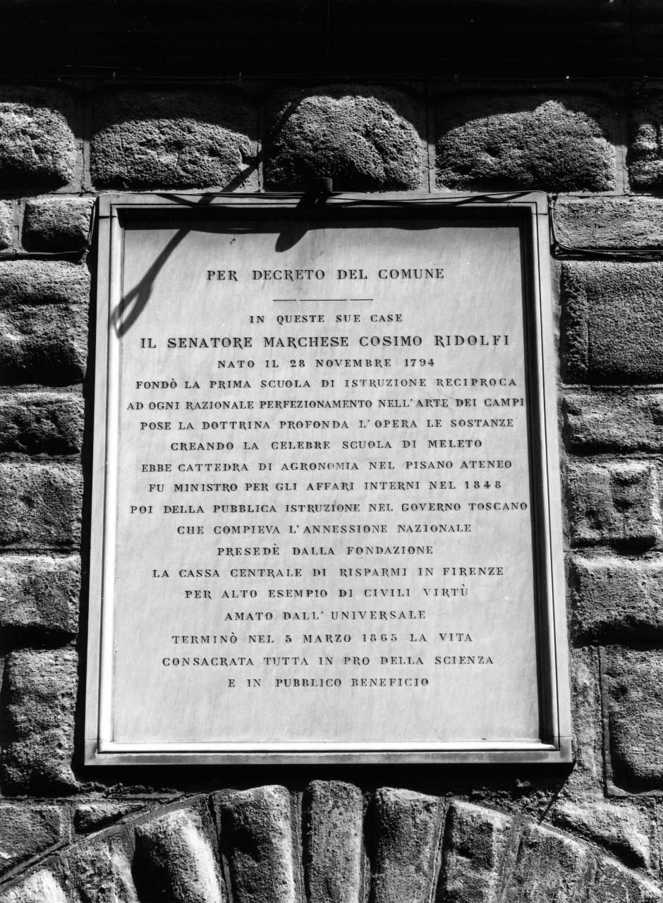 lapide - manifattura toscana (sec. XIX)