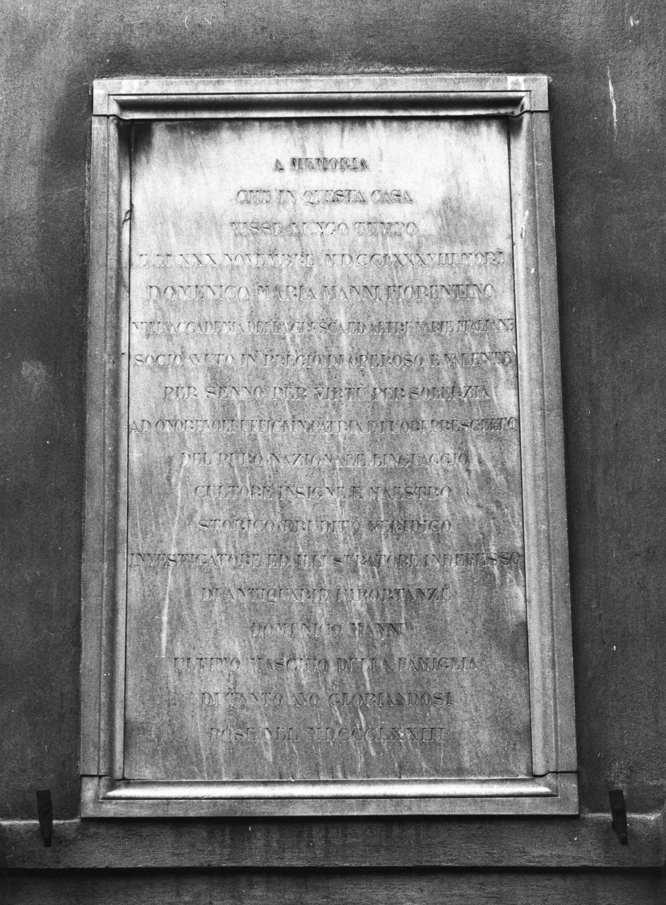 lapide - manifattura toscana (sec. XIX)