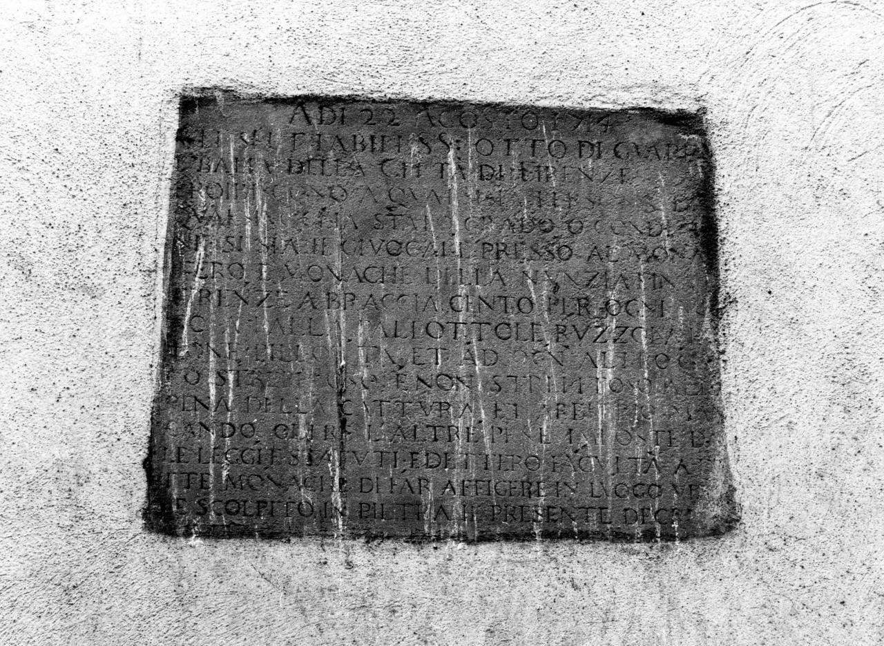 lapide - manifattura toscana (sec. XVIII)