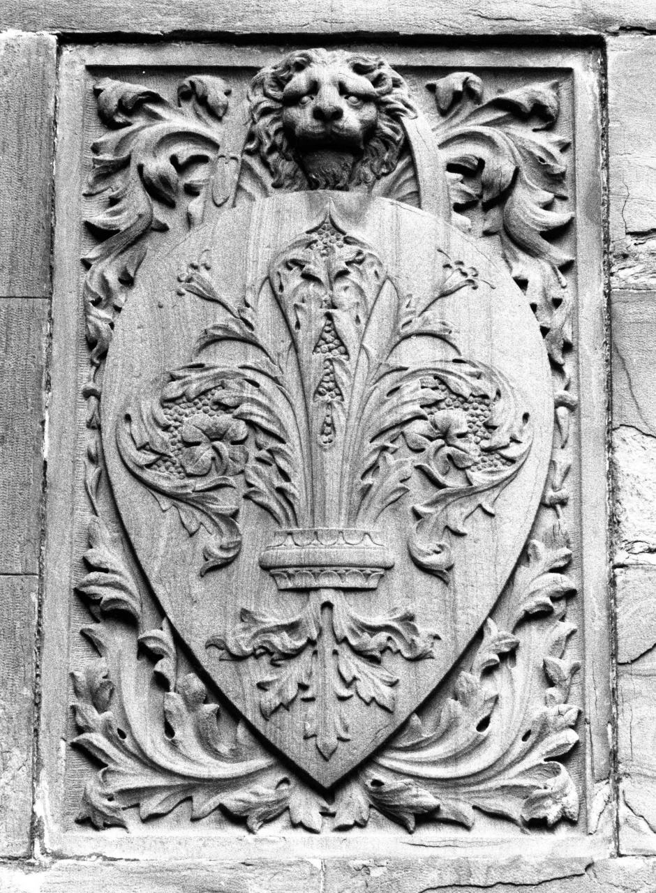 stemma comunale di Firenze (rilievo) - manifattura toscana (sec. XIX)