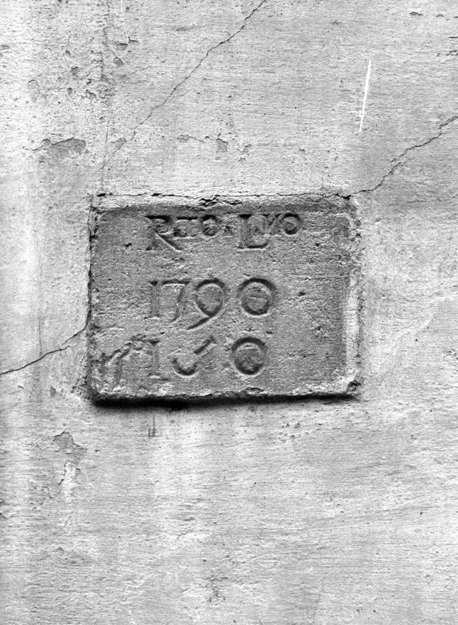 targa - manifattura toscana (sec. XVIII)