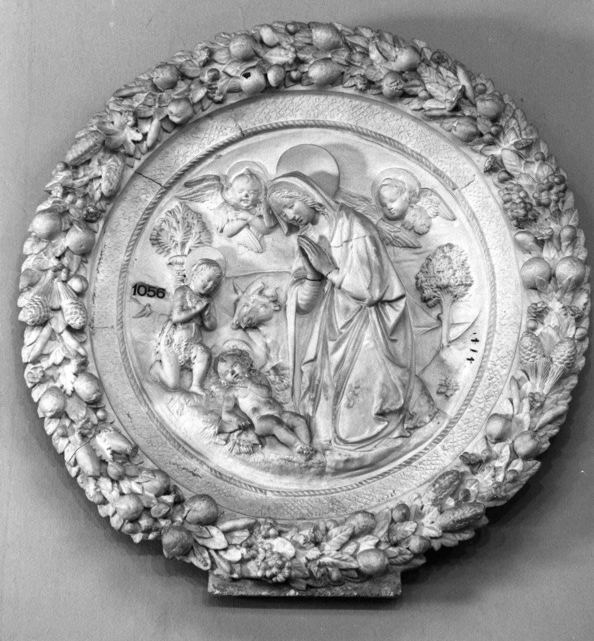 adorazione di Gesù Bambino con la Madonna e San Giovannino (calco) - ambito fiorentino (sec. XIX)