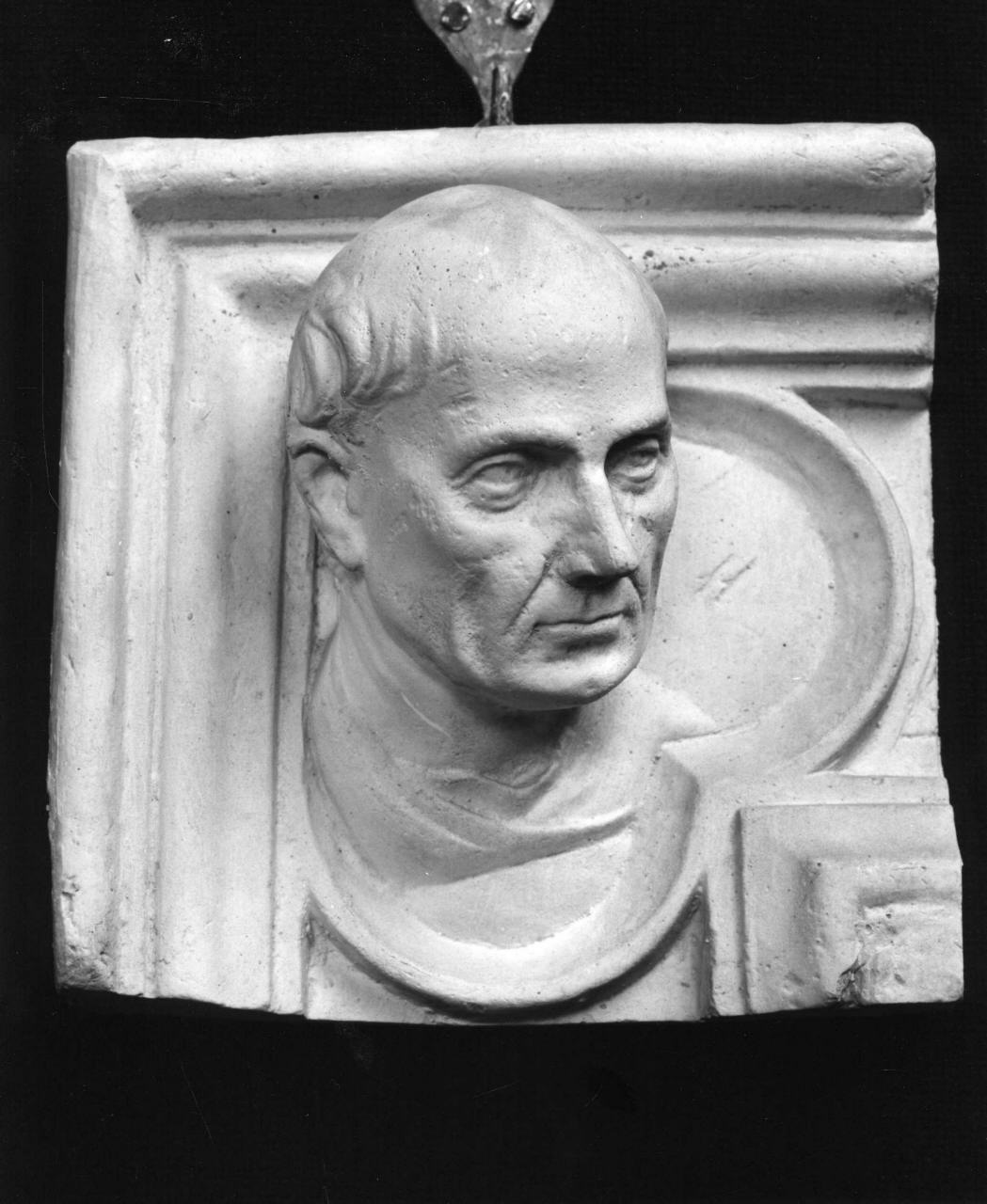 testa d'uomo (calco) di Lelli Oronzio (?) (sec. XIX)