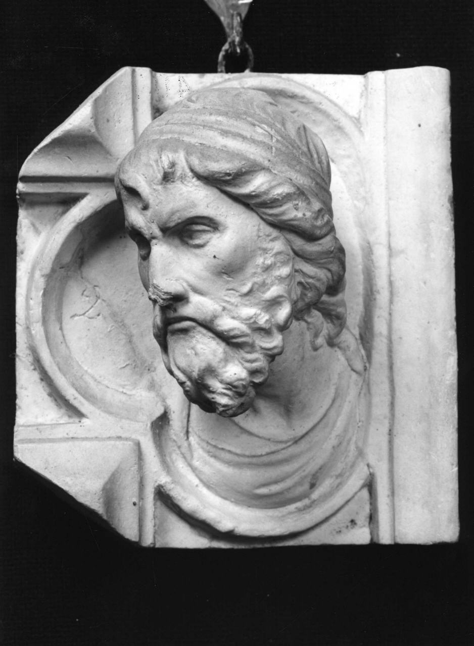 testa d'uomo con barba (calco) di Lelli Oronzio (?) (sec. XIX)