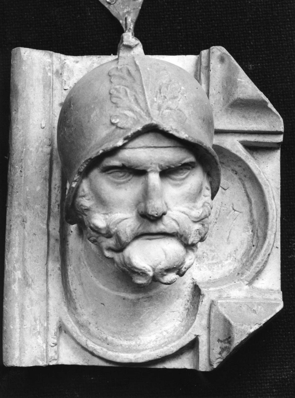 testa d'uomo con barba (calco) di Lelli Oronzio (?) (sec. XIX)