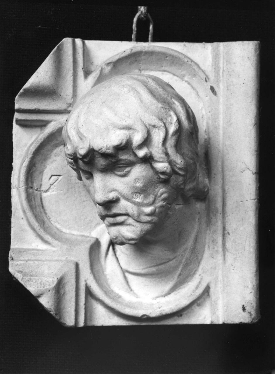 testa d'uomo con barba (calco) di Lelli Oronzio (?) (sec. XIX)