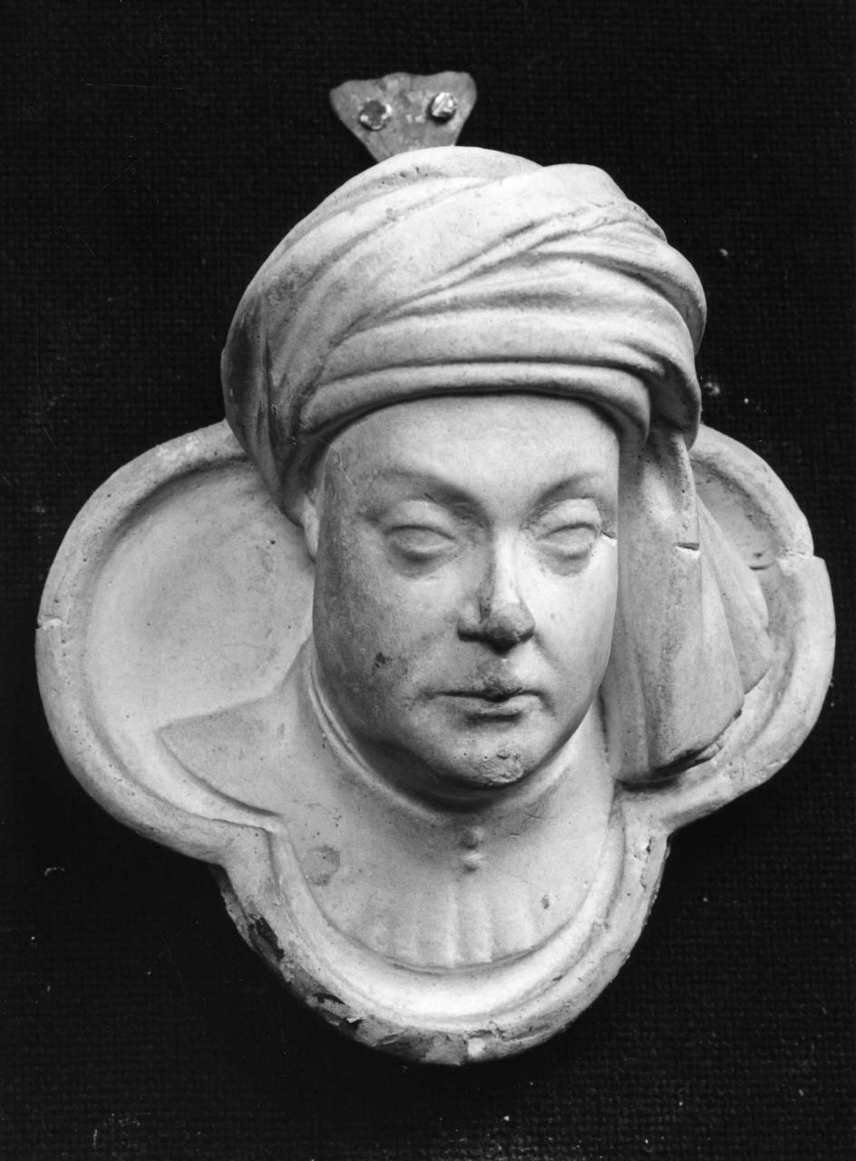 testa d'uomo con turbante (calco) di Lelli Oronzio (?) (sec. XIX)