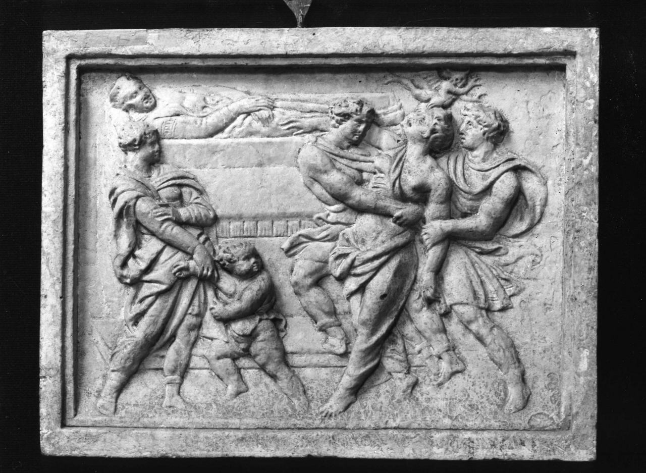 l'indemoniata guarita sulla tomba di San Riccardo (calco di formella) - ambito fiorentino (seconda metà sec. XIX)