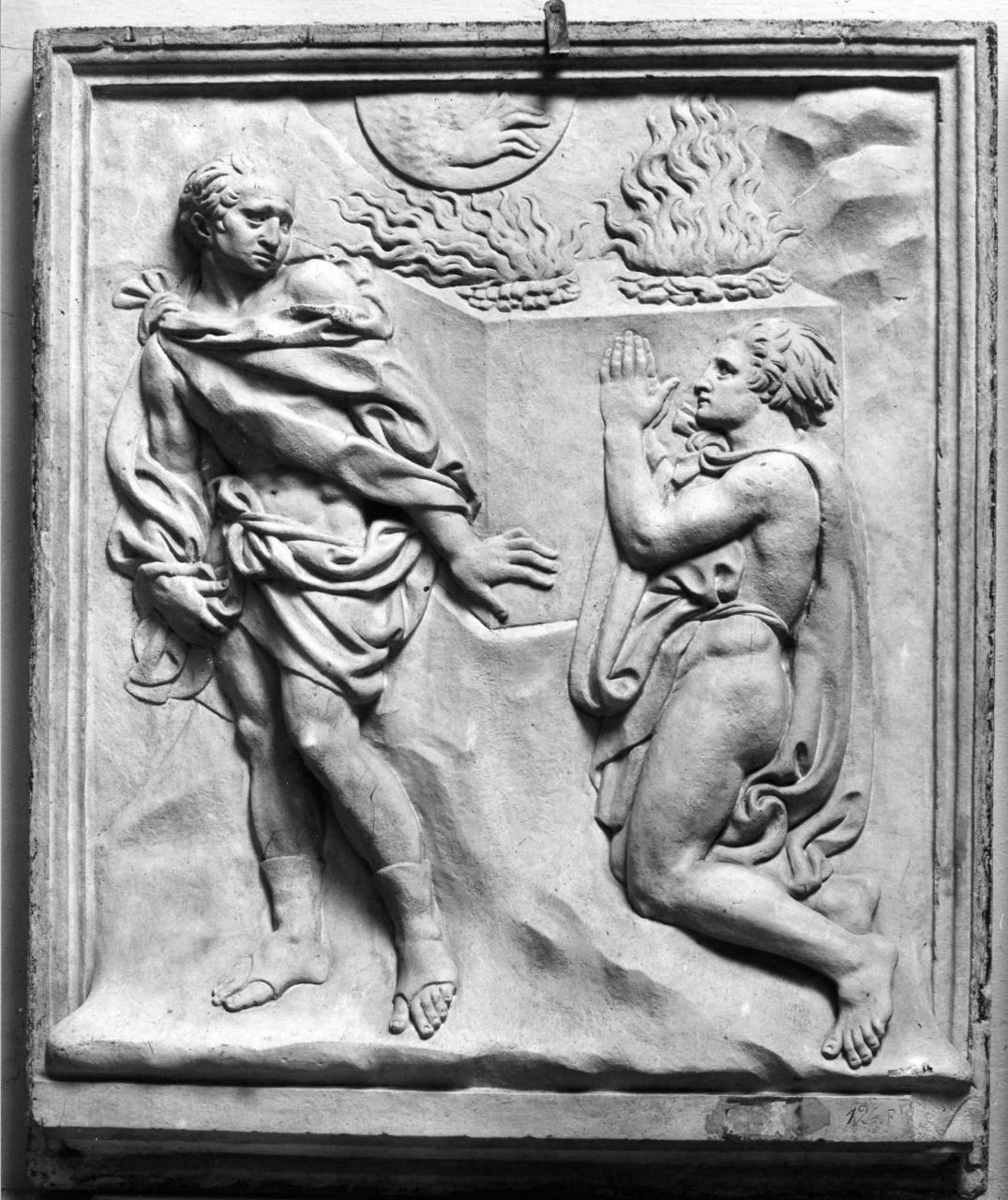 offerta di Caino e Abele (calco di formella) - ambito fiorentino (seconda metà sec. XIX)