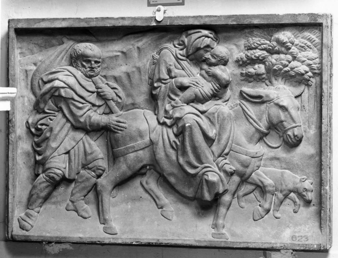 fuga in Egitto (calco di formella) - ambito fiorentino (seconda metà sec. XIX)