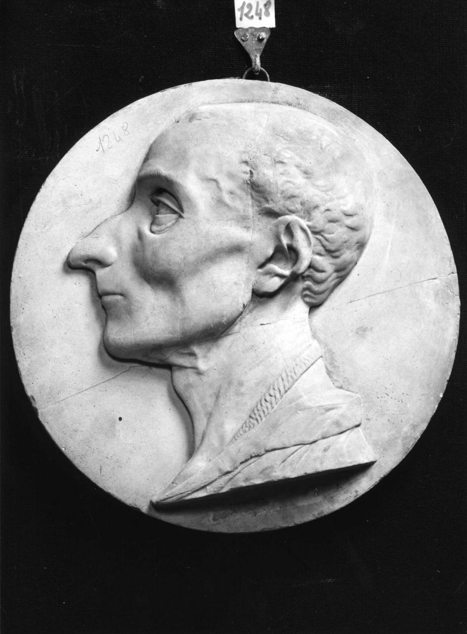 ritratto d'uomo di profilo (calco) - ambito fiorentino (sec. XIX)