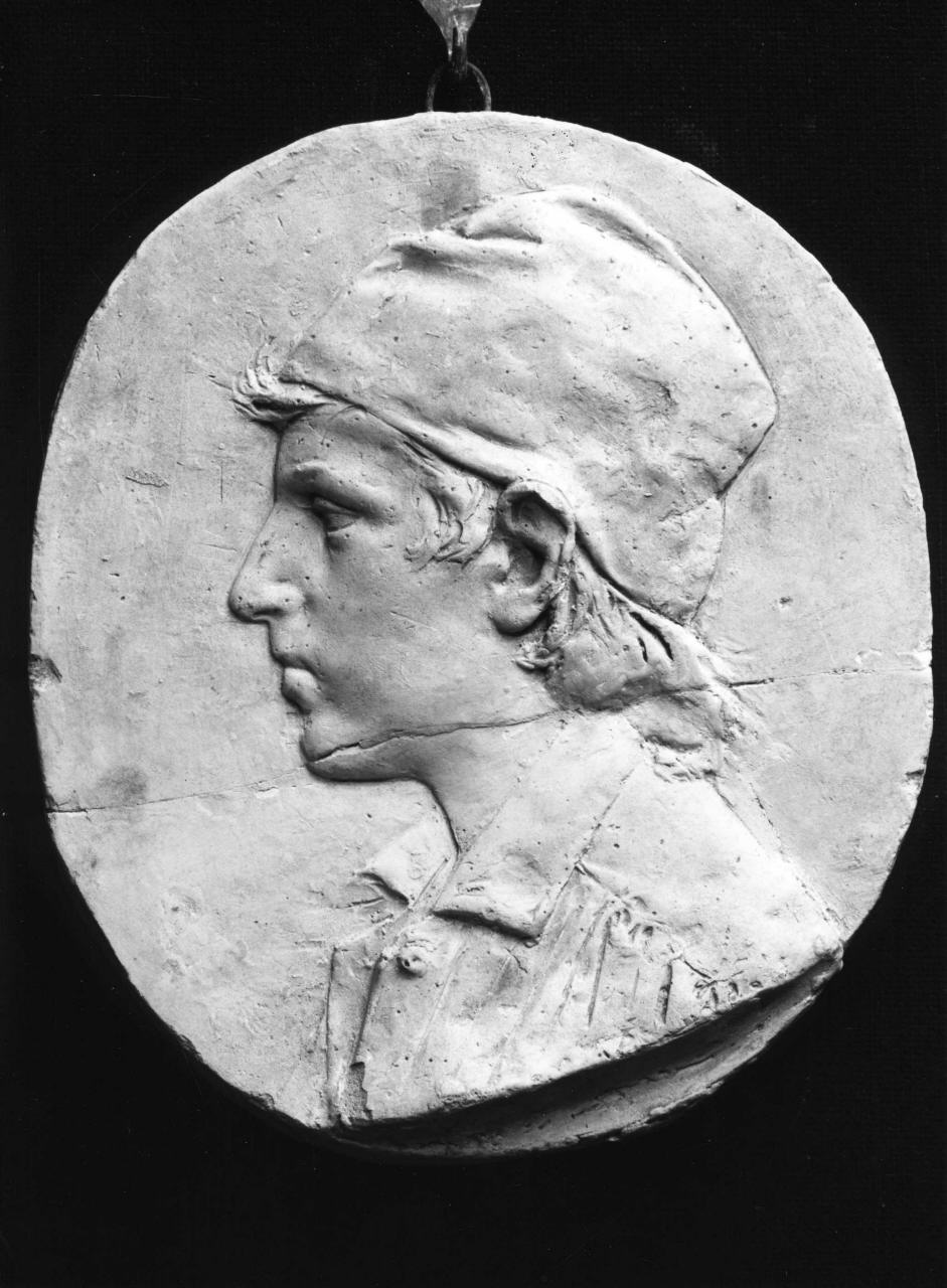 ritratto di giovinetto di profilo (calco) di Passaglia Augusto (primo quarto sec. XX)