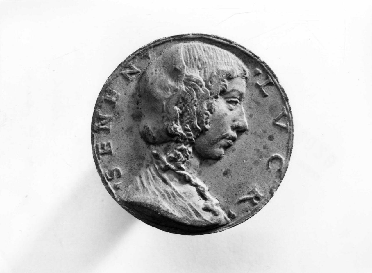 ritratto di Lucrezia Malavolti (calco di medaglia) di Lelli Oronzio (bottega) (sec. XIX)