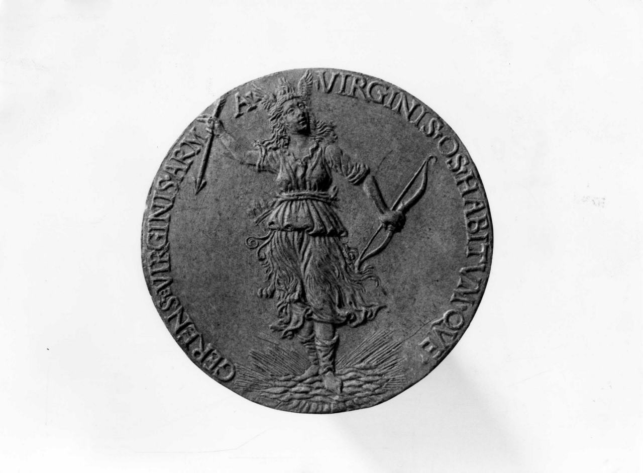 Giovanna degli Albizi come Venere (calco di medaglia) di Lelli Oronzio (bottega) (sec. XIX)