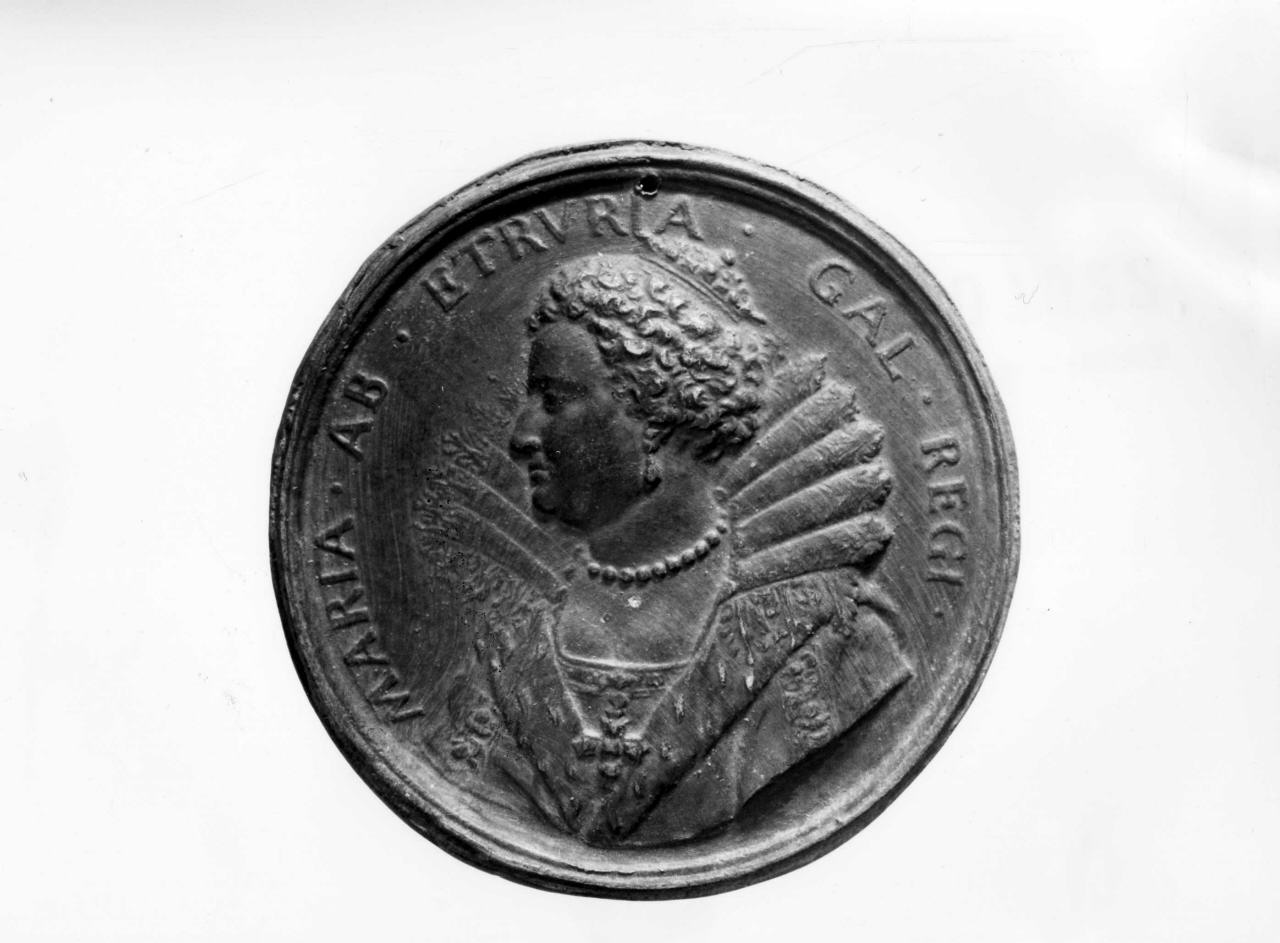 ritratto di Maria de' Medici (calco di medaglia) di Lelli Oronzio (bottega) (sec. XIX)