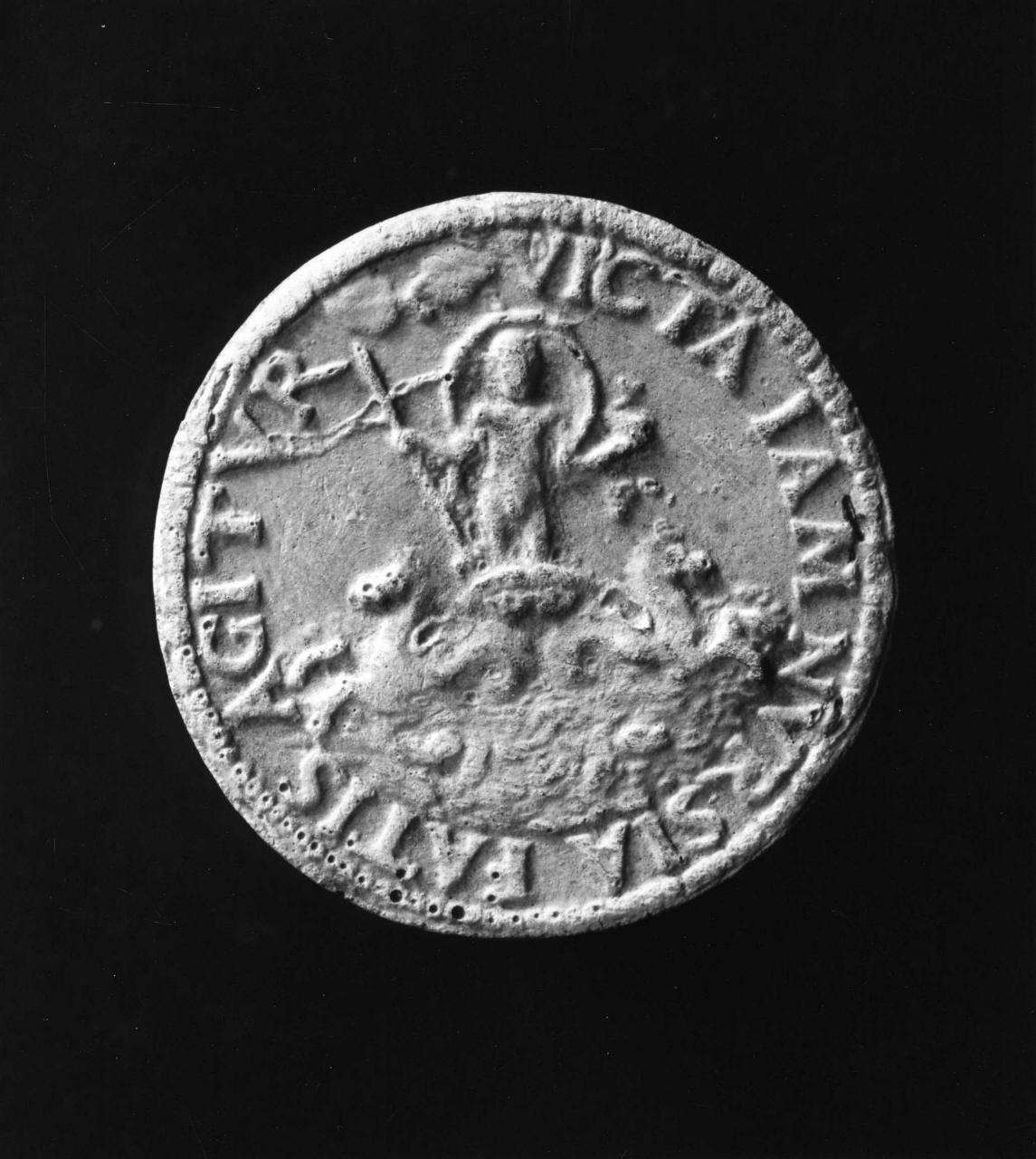 carro di Nettuno (calco di medaglia) di Lelli Oronzio (bottega) (sec. XIX)