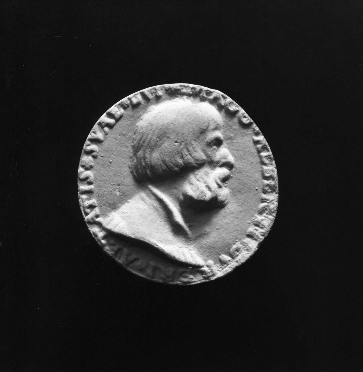 ritratto di Albrecht Durer (calco di medaglia) di Lelli Oronzio (bottega) (sec. XIX)