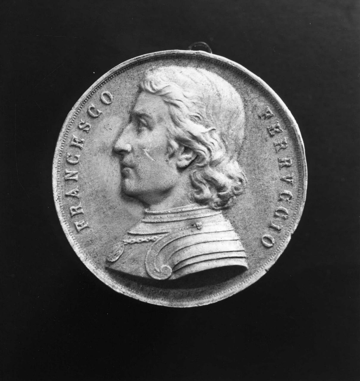 ritratto di Francesco Ferrucci (calco di medaglia) di Lelli Oronzio (bottega) (sec. XIX)