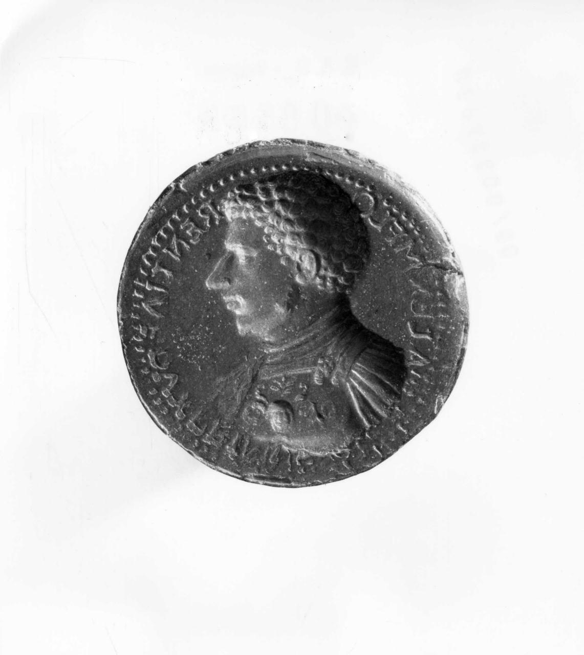 ritratto di Alessandro de' Medici (calco di medaglia) di Lelli Oronzio (bottega) (sec. XIX)