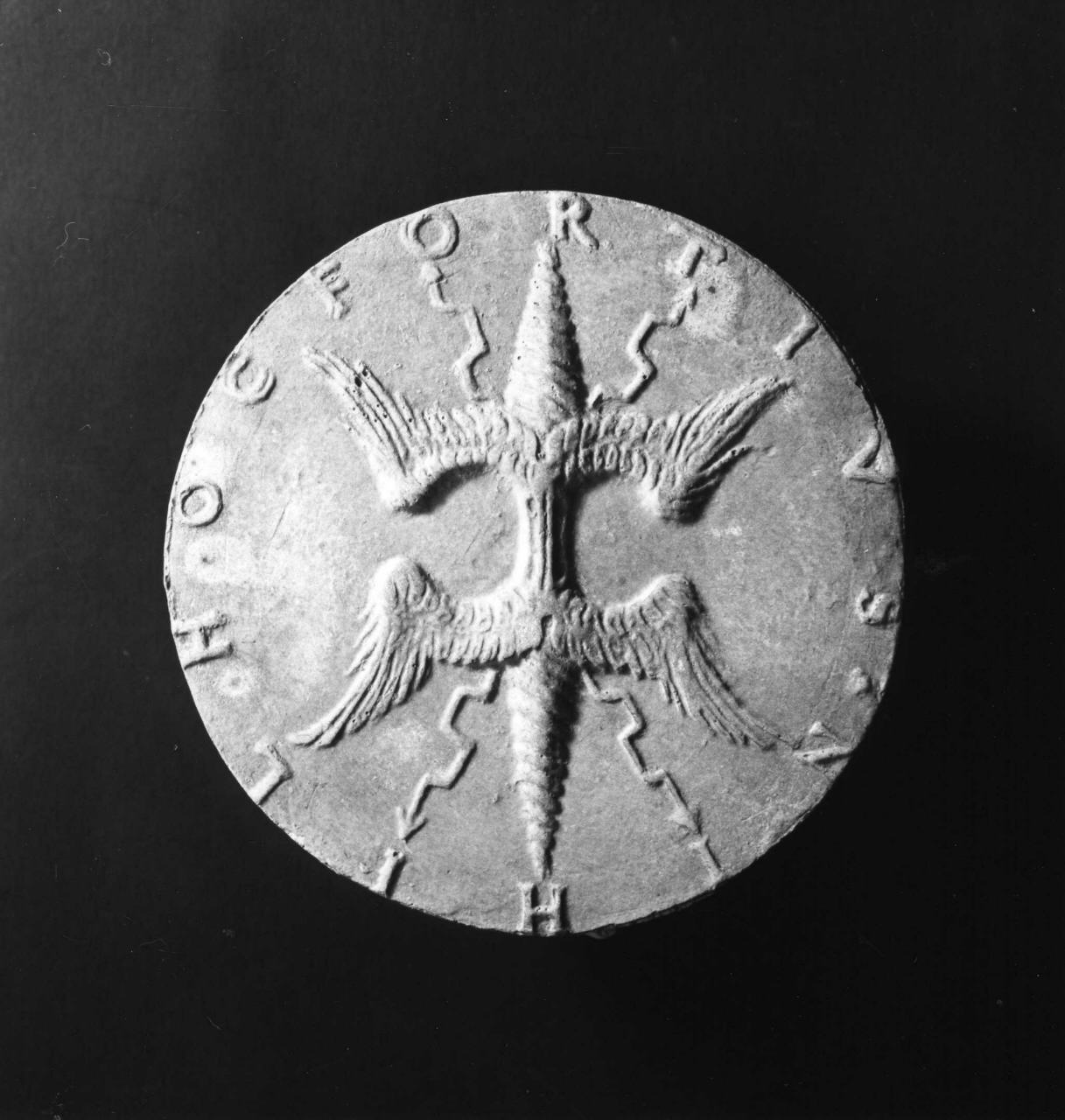 fulmine alato (calco di medaglia) di Lelli Oronzio (bottega) (sec. XIX)