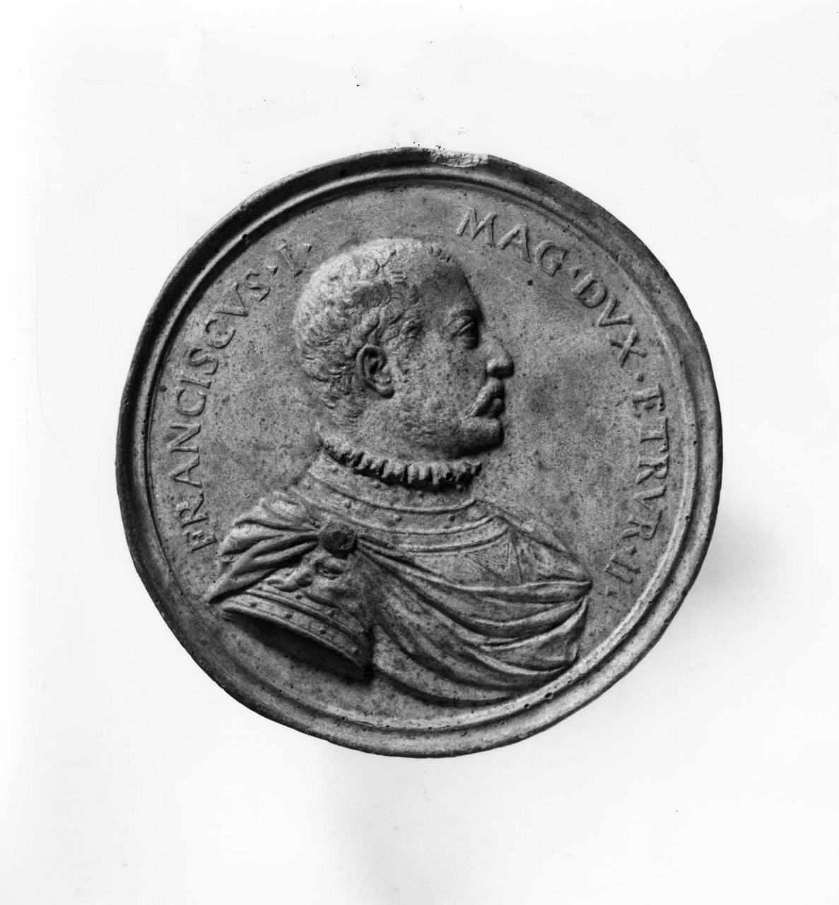 ritratto di Francesco I de' Medici (calco di medaglia) di Lelli Oronzio (bottega) (sec. XIX)