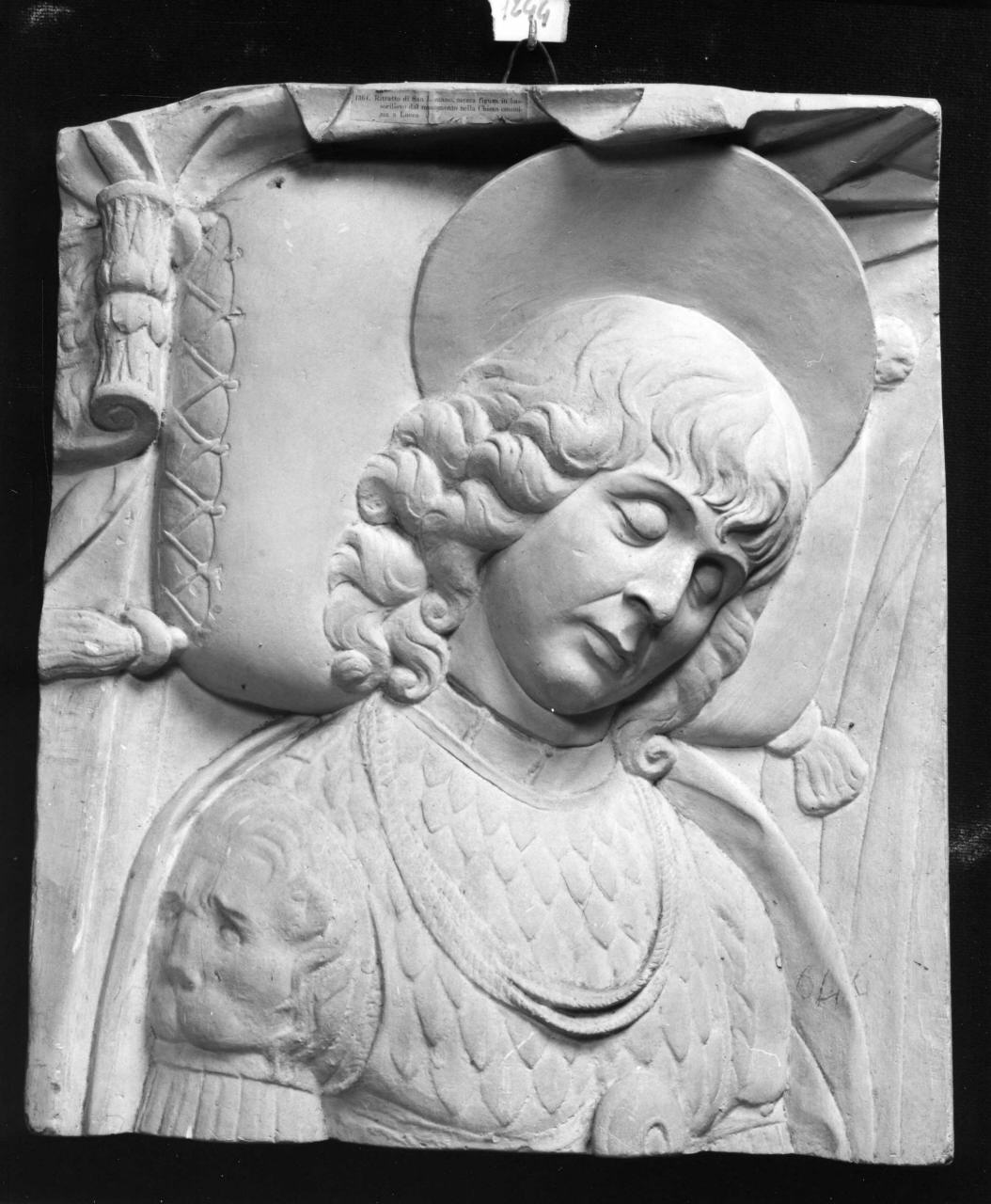 ritratto di San Romano (calco, elemento d'insieme) di Lelli Oronzio (bottega) (sec. XIX)