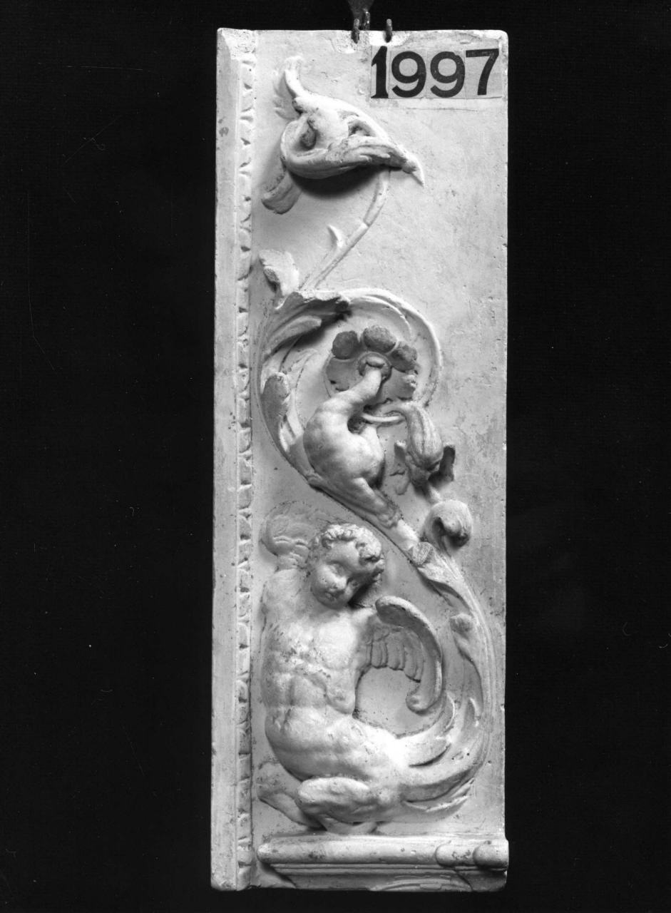 motivi decorativi a grottesche (calco, elemento d'insieme) - ambito toscano (sec. XIX)