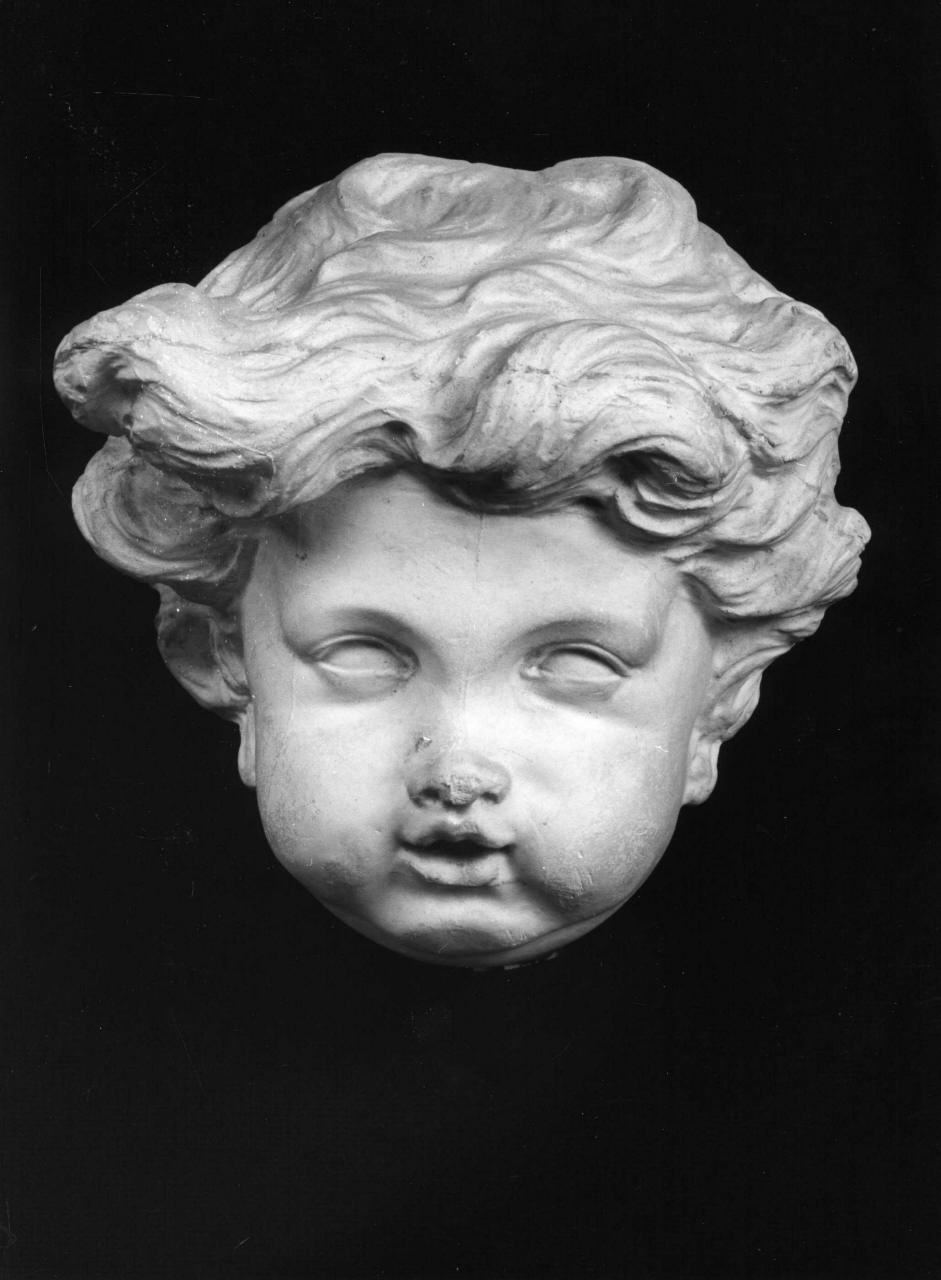 testina di putto (calco, elemento d'insieme) di Lelli Oronzio (bottega) (sec. XIX)