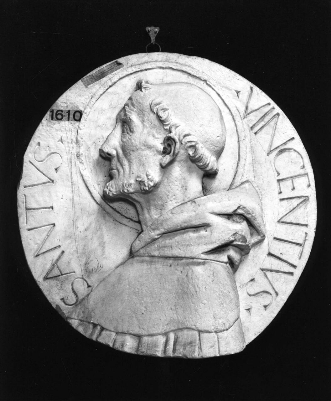 ritratto di San Vincenzo (calco, elemento d'insieme) di Lelli Oronzio (bottega) (sec. XIX)