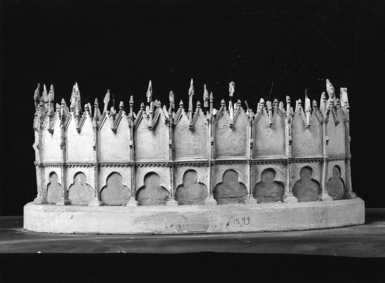 storie di San Giovanni Gualberto e figure di Santi (calco, elemento d'insieme) di Lelli Oronzio (bottega) (sec. XIX)