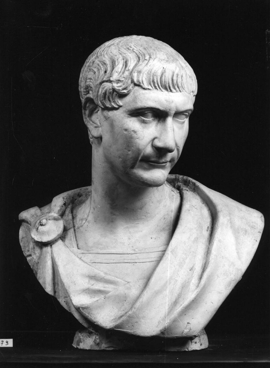 c. d. Traiano, ritratto d'uomo (calco di scultura) di Lelli Oronzio (bottega) (sec. XIX)