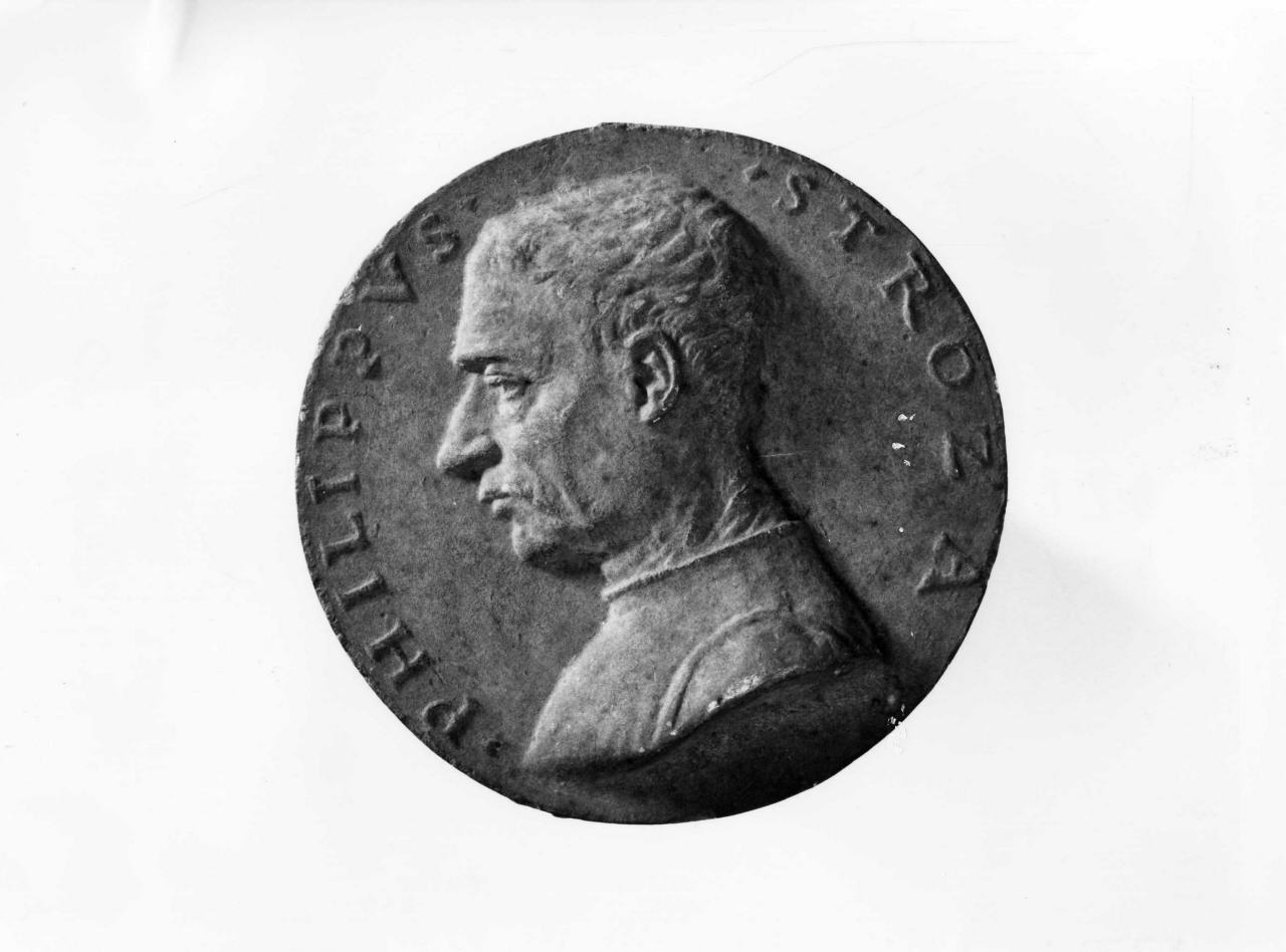 ritratto di Filippo Strozzi (calco di medaglia) di Lelli Oronzio (bottega) (sec. XIX)