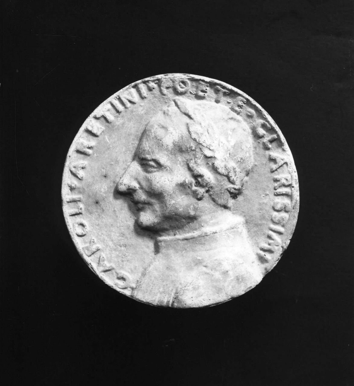 ritratto di Carlo Marsuppini (calco di medaglia) di Lelli Oronzio (bottega) (sec. XIX)