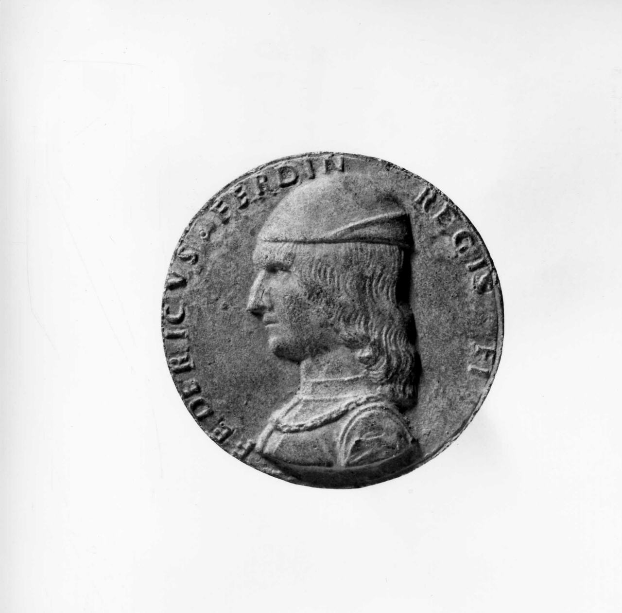 ritratto di Don Federigo d'Aragona (calco di medaglia) di Lelli Oronzio (bottega) (sec. XIX)